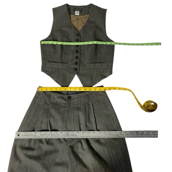 J PETERMAN 3 Piece Pantsuit Longline Jacket Pants Vest Wool Lined Womens VINTAGE - Picture 13 of 16